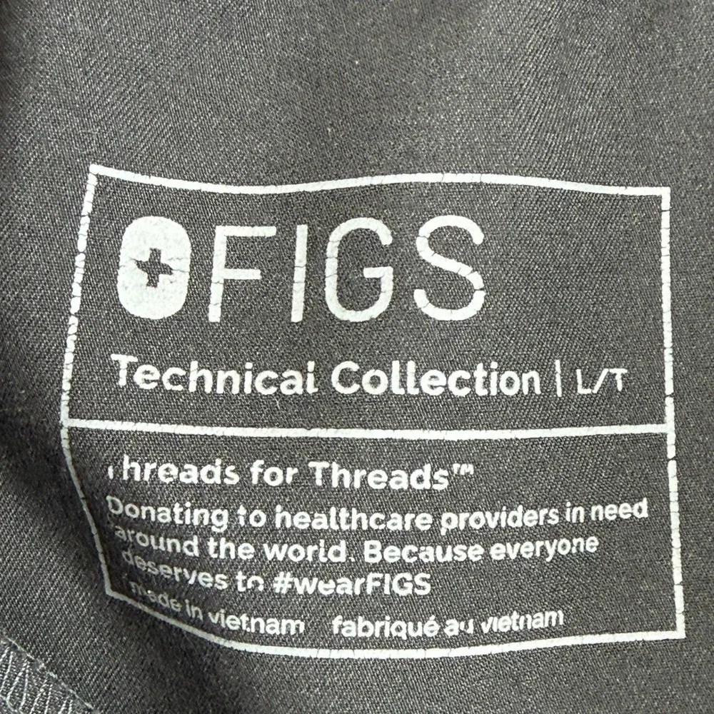 Figs Jogger Men L/T Tansen Black Technical Collection Scrub Pants EUC